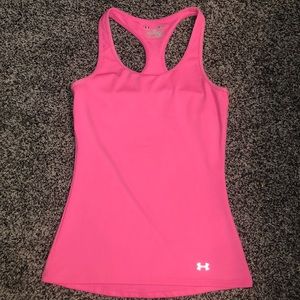 Under Armour bra top heat gear small pink